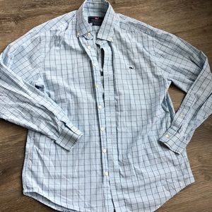 Vineyard Vines Whale Shirt M blue check